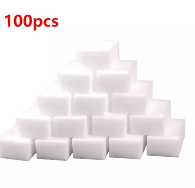 100 PCS Sponge Eraser BULK PACK Melamine Cleaning Foam 3/4  Thick Kitchen Bath • $4.95