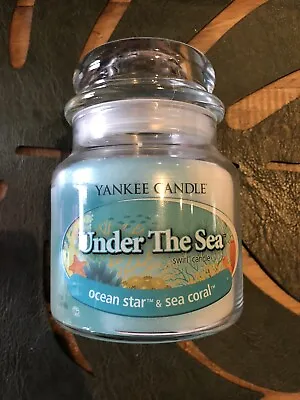 Yankee Candle Medium Jar Under The Sea Limited Ed Swirl Sea Coral Ocean Star • £29.99