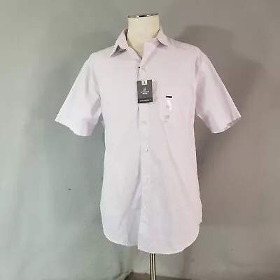 Van Heusen Shirt Men's Large Beige Short Sleeve Wrinkle Free NEW • $15.31