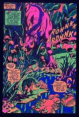 THE HULK 20x30 MODERN BLACK LIGHT ART MARVEL COMICS POSTER PRINT 2021 • $39.99