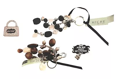 Miche Lot-4 Keychain + Magnets New Dangle Purse Charms-2 STRONG Magnet Clasps-2 • $35.10