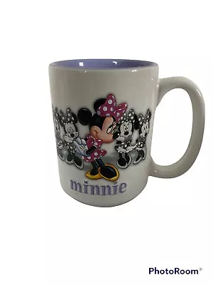 Walt Disney World Minnie Mouse 3-D Purple & White 16 Oz Coffee Mug Disney Parks • $12.88