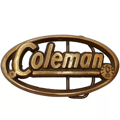 Coleman Lantern Belt Buckle Logo Cut Out Design Vintage Promotional Advertising • $59.99