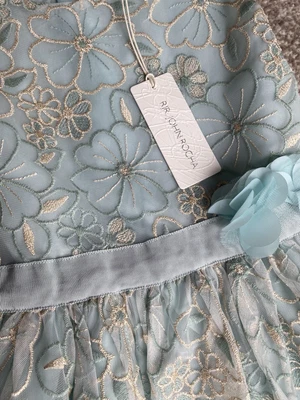£22.50 • Buy Stunning NEW John Rocha Debenhams Light Turquoise Mint Lace Occasion Dress Age 9