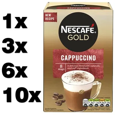 £9.97 • Buy NESCAFE GOLD CAPPUCCINO (1 To 80 Sachets) Instant Coffee Cheap Free Deliver