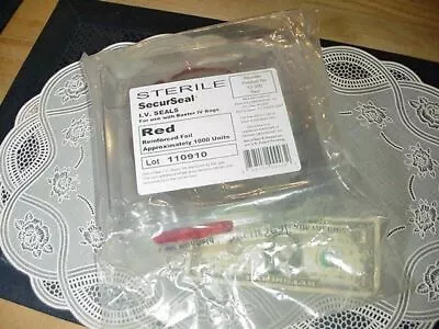$69.95 • Buy WinField SecurSeal RED I.V. Seals F/ Baxter IV Bags  No. 10-300, 1000 Foil Seals