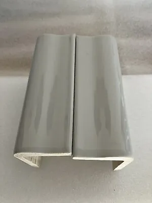 $25 • Buy Two Pc’s Of Dal Tile K 176 Ice Grey Discontinued Ceramic Tile V-cap Trim
