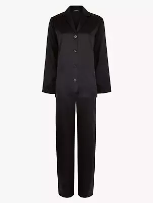 LA PERLA Black Silk Nightwear 2 Piece Relaxed Fit Pyjama Set UK16 RRP345 NEW • £224.25