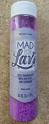 Perfectly Posh MAD FOR LAV Bath Salts 10 Oz Amethyst & Lavender New Bottle • £12.55