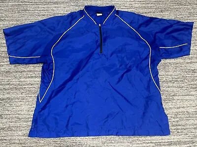 Mizuno Lightweight Shirt Adult Medium Blue Quarter Zip Golf Baseball Rain Mens • $11.99