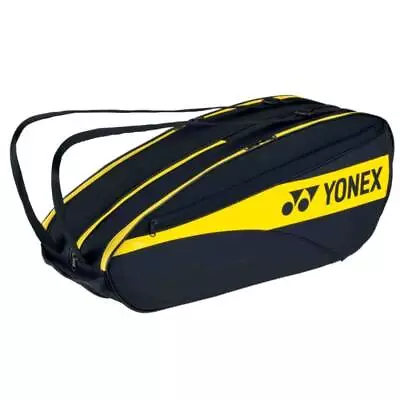 Yonex Team 6 Pack Racquet Bag (Lightning Yellow) For Tennis Badminton Or Squash • $89.95