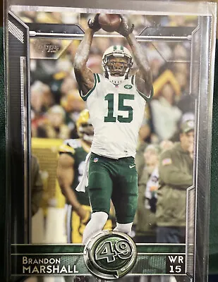 Topps NFL TRADING CARDS Jets-brandon Marshall Card# 373  Top 60 Rank 49 Mint • $1.99