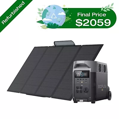 EcoFlow DELTA Pro 3600Wh+400W Solar Panel Solar Generator Certified Refurbished • $2159