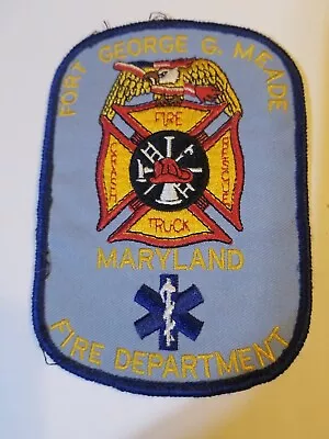 Fort George G. Meade Maryland Fire Department Rare Uniform Patch • $6.50