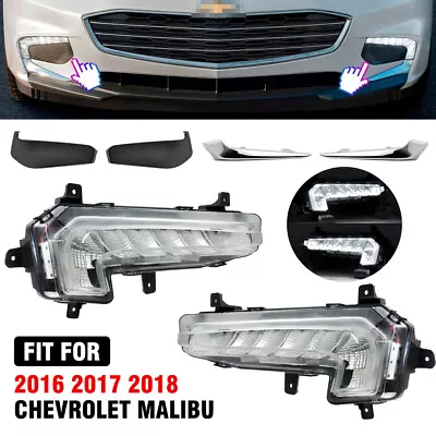 For 2016-18 Chevrolet Malibu XL Bumper LED Daytime Running Lamps DRL Fog Lights • $80.95