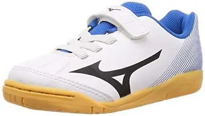 MIZUNO Soccer Shoes REBULA 3 CLUB KIDS IN P1GG1966 White × Black  Blue 16cm K9.5 • $87.84