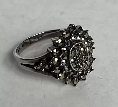 Vintage Sterling Silver 925 Marcasite Ring Size 8 Thailand Michael Anthony NIB • $35