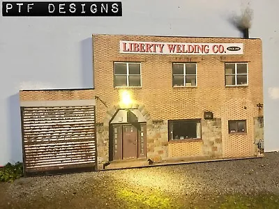 *O Scale Scratch Built  Liberty Welding  Pittsburgh Building Flat MTH Lionel* • $21.99