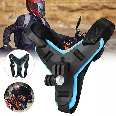 Motorcycle Helmet Front Chin Mount Strap Holder Bracket For GoPro Hero 9 Camera • $7.98