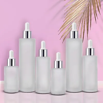 £4.10 • Buy Frosted Glass Dropper Bottle With Pipettes Eye Drop Aromatherapy Oils Wholesale