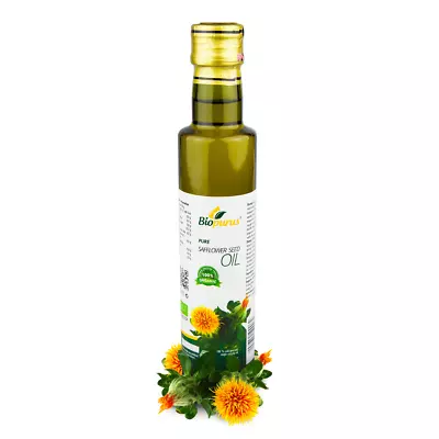 Biopurus Certified Organic Cold Pressed Safflower Seed Oil 250ml • £12.10