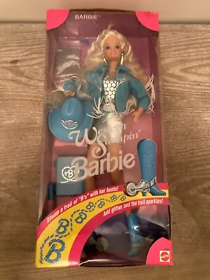 Vintage 1993 Western Stampin Barbie Doll Mattel Original Box New # 10293 Cowgirl • $69.99