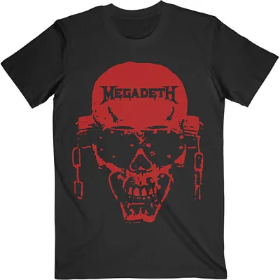 Megadeth Vic Hi-Contrast Red Black T-Shirt OFFICIAL • £16.39