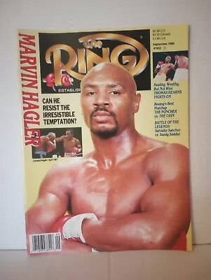 $15 • Buy THE RING BOXING MAGAZINE  SEPTEMBER 1990 MARVIN HAGLER SUGAR RAY LEONARD Sports