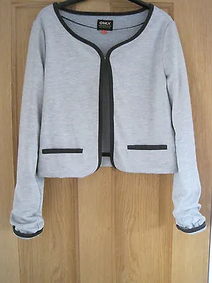 Women's ONLY Grey/silver Lined Cardigan/jacket Size M (10)     / • £10