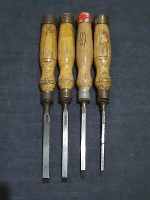 Vintage Marples Registered Mortice Chisels.. 3/8   5/16   1/4   5/32  • £28