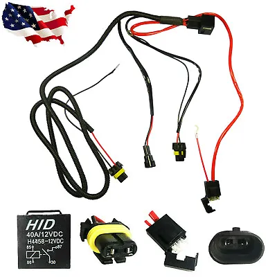 9005 9006 H1 H7 H11 Relay Wiring Harness HID Headlight DRL Conversion Adapter • $11.99