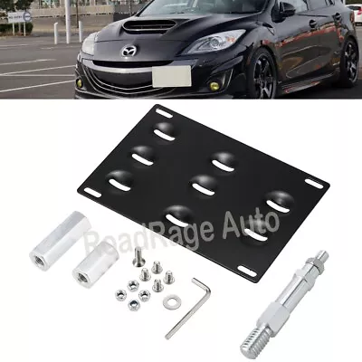 Front Bumper Tow Hook Hole Eye License Mount Bracket For 10-13 MazdaSpeed 3 • $23.99