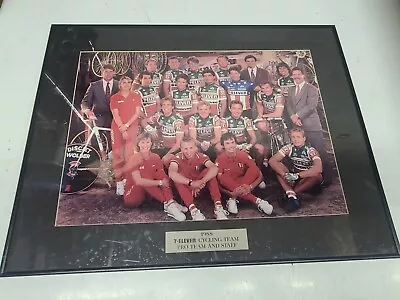 RARE Vintage 1988 CYCLING TEAM 7-ELEVEN Bicycle Photograph Framed • $28.50