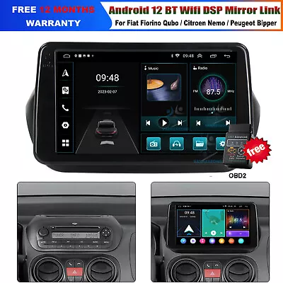 Single DIN Android Car Stereo GPS Sat Nav DAB Radio For Peugeot Bipper 2008-2017 • £179.99
