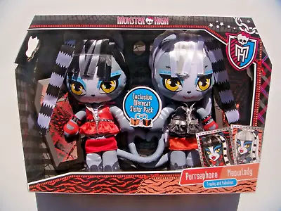 Toys R Us Exclusive 2012 Mib Monster High Werecat Sister Pack Plush Gift Set • $75