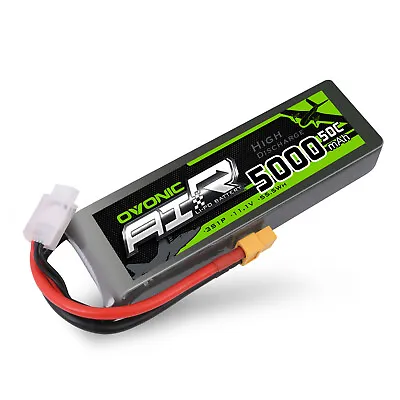 OVONIC 50C 11.1V 5000mAh 3S Lipo Battery XT60 For RC Car Monster Truck Heli Jet • $48.44