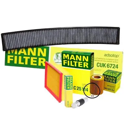 Mann Oil Air Carbon Cabin Fuel Filter Service Kit For BMW E36 E46 3 Series • $68.95