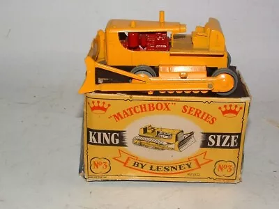 * 1960s MATCHBOX KING-SIZE K-3 CATERPILLAR D.9 BULLDOZER MINT IN THE BOX ! • $17