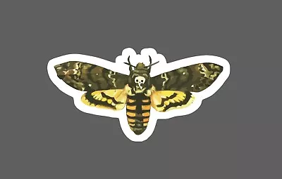 Death Head Moth Sticker Skull Waterproof - Buy Any 4 For $1.75 Each Storewide! • $2.95