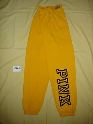 NWT Victoria's Secret Pink Campus Sweat Pants Sweatpants New XL Yellow RARE • $27.99