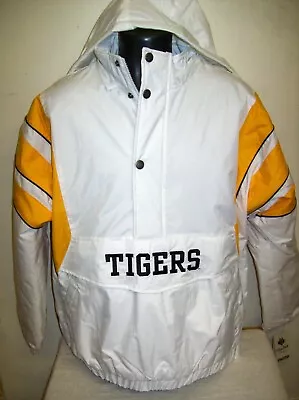 MISSOURI TIGERS MIZZOU STARTER 1/2 ZIP Winter Jacket WHITE  LARGE • $109.99