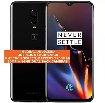 ONEPLUS 6T 8gb 128gb Octa-Core 20mp Fingerprint 6.41  Android Smartphone Lte • $621.40