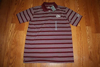 NWT Mens Knights Apparel MONTANA GRIZZLIES Striped Short Sleeve Polo Shirt M • $14.95