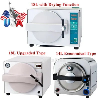 14L/18L Dental Autoclave Steam Sterilizer Medical Sterilization/Drying Function • $469.20