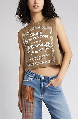 £19.79 • Buy Chris Stapleton Women's Crop Raw Edge Sleeveless Graphic Tank Top Tee T-Shirt