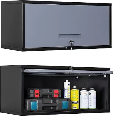 Metal Wall Storage Cabinet With Lock 1 Shelving Garage Storage Cabinet • $91.99