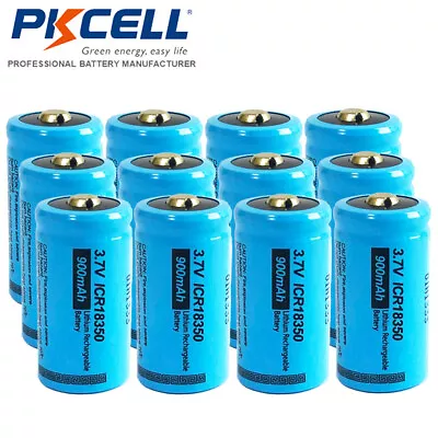 12pcs ICR18350 3.7V 900mAh Li-ion Rechargeable Batteries For Warforce Laser • $37.99