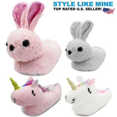 $23.44 • Buy Womens Plush Fur Covered Bunny Slippers Furry Animal Moccasin House Slippers