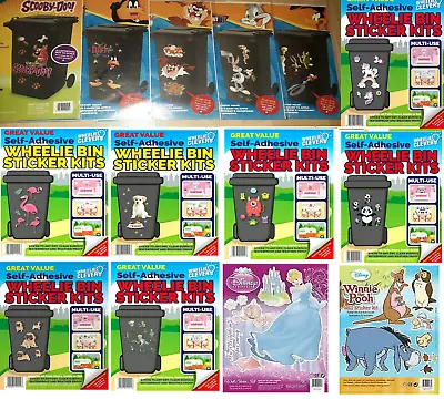 £2.95 • Buy Wheelie Bin, Wall Stickers Scooby Looney Tunes Disney Marvel Heroes Winnie Pooh