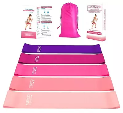 $9.99 • Buy 5PCS Resistance Loop Bands Set Yoga Pilates Home Fitness Balance Tool Gift